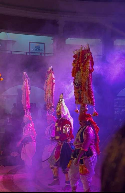 Cultural performance with traditional costumes