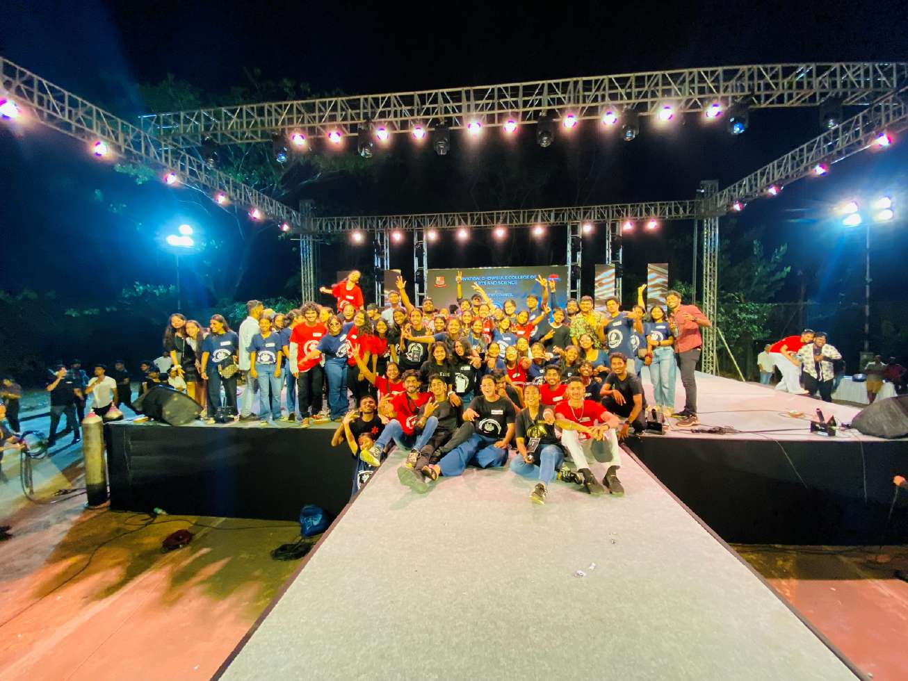 Big stage event group photo
